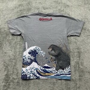 Godzilla Shirt Adult Men's Medium  Gray Short Sleeve Toho Movie Graphic Tee